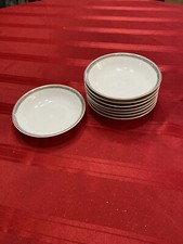 Vintage TK Thun Germany Lot of 8 Bowls Greek Key Gold Trim