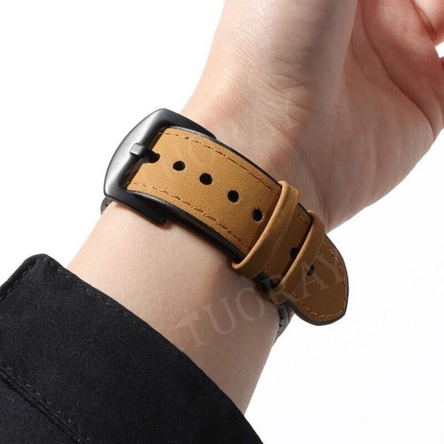 Universal 20mm / 22mm Armband Leder Uhrenarmband Smart Watch Strap Ersatz Band - Bild 12 von 23