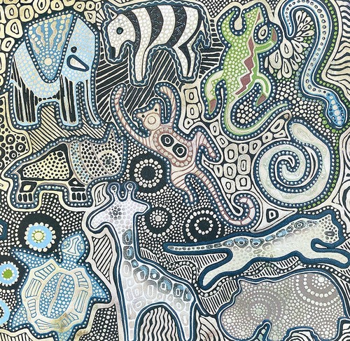 Carol Wilson, Animal Mosaic Cardstock, 12", Lot's Texture, Grunge, Wild Animals