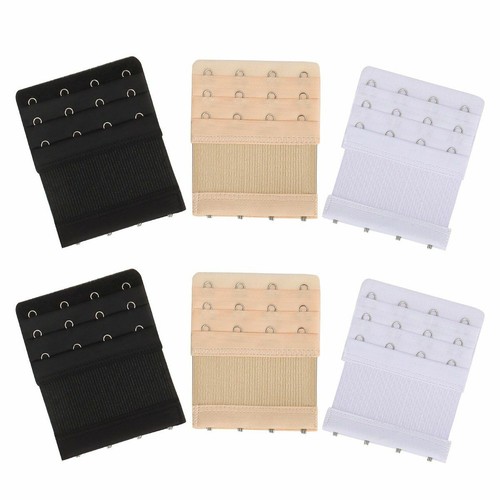 6-Packs Hook Ladies ELASTIC Bra Extender Strap Extension Underwear Strap Belt - Picture 9 of 15