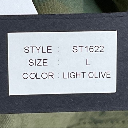 Sebby Collection Twill Crop Utility Jacket Light Olive Size L - Picture 6 of 9