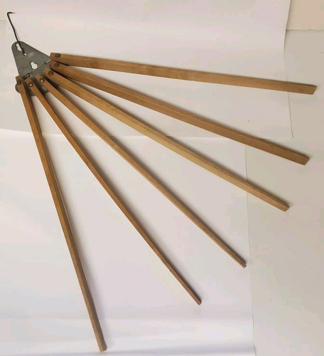 Antiker Holz Trockenständer schwenkbar Wandhalterung Handtücher Kleidung Blumen 6 Arme