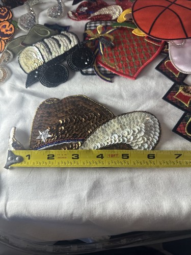 Iron On Embroider. Patches Lot Of 30 Plus Large Patch- Ballet Sequence Cowboy - Picture 14 of 15