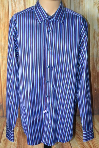 Robert Graham Men Striped Colorful Classic Fit Long Sleeve Shirt Sz XL - Picture 2 of 11
