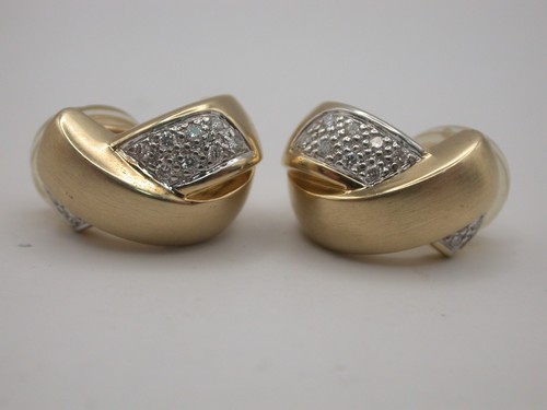 feine Diamant / Brillant Ohrringe massiv Gold - Bild 5 von 9