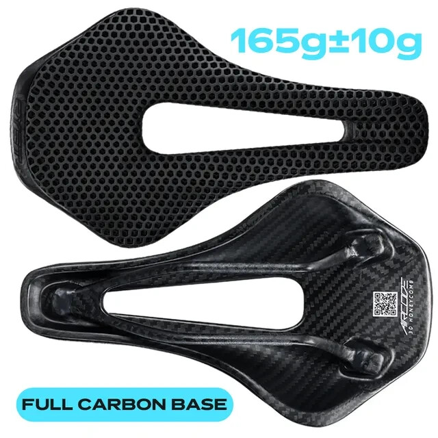 Selle De Vélo Carbone UD 245x139mm - Rails Carbone, Fond Nylon - Route, Unisexe