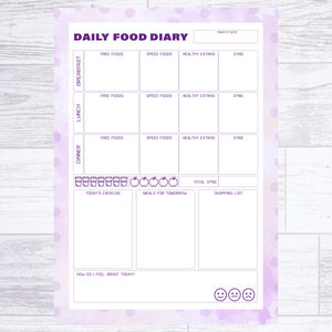 details about food diary slimming world compatible diet journal page planner weight loss ppwcp food diary planner