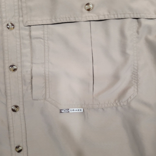 Drake Waterfowl System Shirt Men's XL Tan Vented Magnatech Wingshooter - Picture 5 of 9