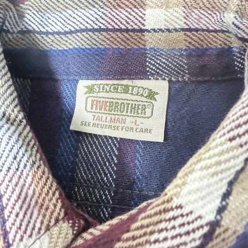 Vintage Five Brother Hemd Herren Tallman Large kariert Baumwolle Twill USA Flanell - Bild 3 von 9