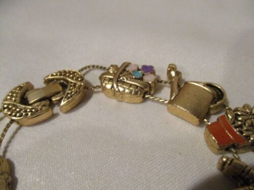 Vintage Messing & Emaille Gartenarbeit Schieber Armband 7 1/4" L x 3/4" B - Bild 6 von 15