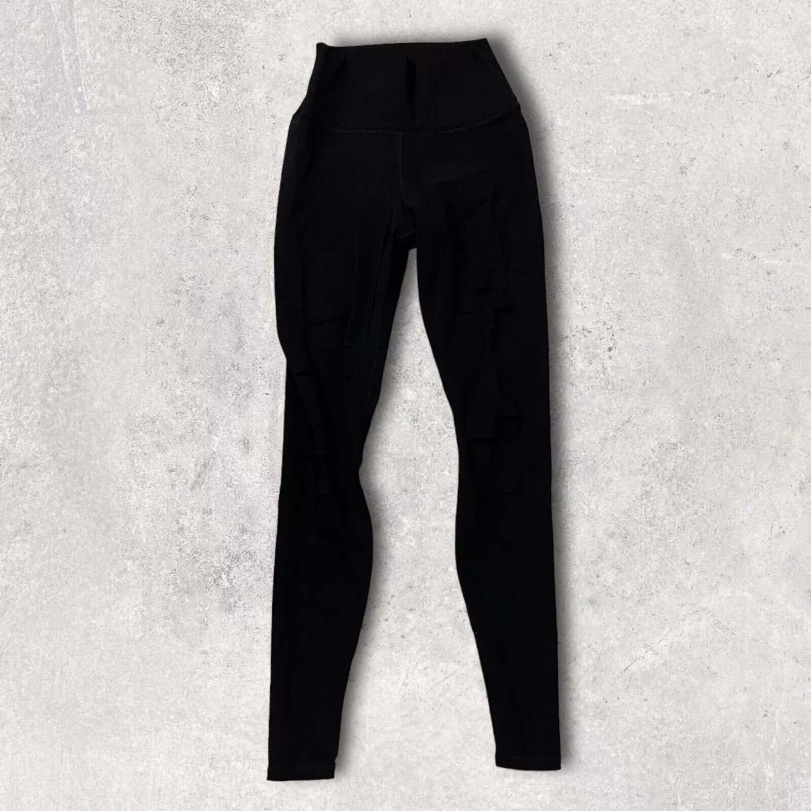 alo-yoga high waisted ripped warrior leggings