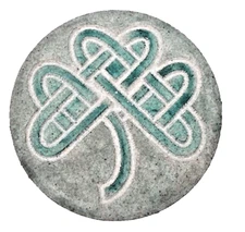 Celtic shamrock plastic mold concrete plaster cement Irish mould  10"x 3/4"thick