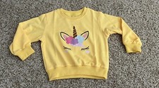 Girls Long Sleeve Sweatshirt Yellow Size 100