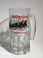 Budweiser King Of Beers CLYDESDALES 1989 Beer Glass ANHEUSER BUSCH INC Preowned