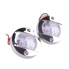 2pcs Round Marine Boat Navigation LED Stern Light White Deck Courtesy Light New