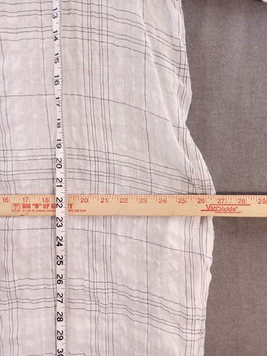 Celmia Collection dress Women 5 XL off white Linen very lightweight Plaid - Picture 10 of 20