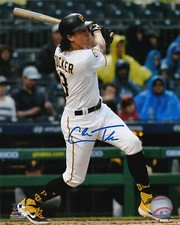 COLE TUCKER  PITTSBURGH PIRATES  ACTION SIGNED 8x10