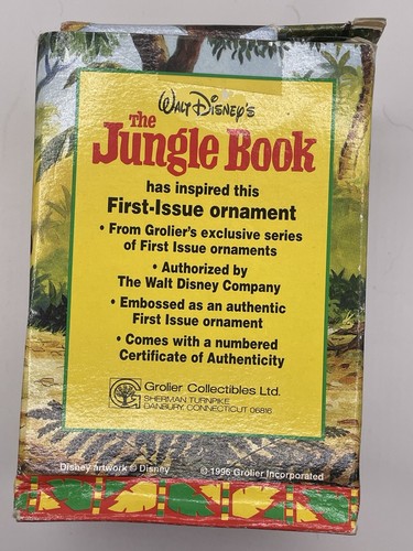 Disneys Dschungelbuch Grolier Erstausgabe Sammlerstück Ornament - Bild 6 von 6