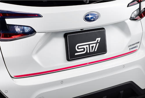 Genuine OEM SUBARU STI Tail Gate Garnish ST91042G2000 Cherry Red Crosstrek NEW!! - Picture 1 of 2