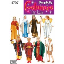 Simplicity Sewing Pattern 4797 Boys & Girls Nativity Costumes Christmas Play