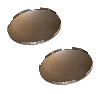 2PK 2.250''H Front Hub Cap Cover or Semi Truck 5 Notches Replace MW1285BK