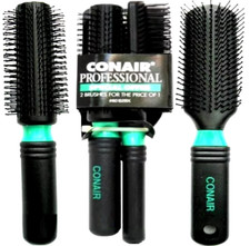 4 CONAIR PROFESSIONAL ROUND ALL PURPOSE  VENT HAIR BRUSH BLOW DRY FREE SHIPPING