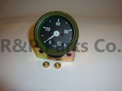 #ad Oil Gauge for Willys MB Jeep Ford CJ GPW Olive Bezel 80 PSI $34.33