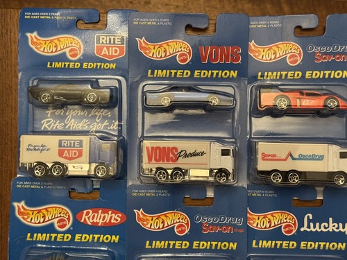 Hot Wheels 18x Hiway Hauler 2 paquetes Shop Rite Aid Vons Osco HEB Lucky Ralphs - Imagen 17 de 24