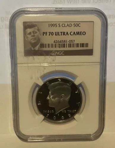 1995-S Clad Kennedy Half Dollar NGC PF70 Ultra Cameo Guide $80.00