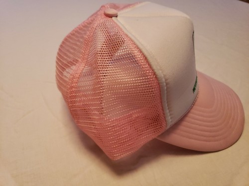 Vtg John Deere Tractor Hat Pink Trucker Snapback Cap Nothing Runs Like A Deere - Picture 3 of 5