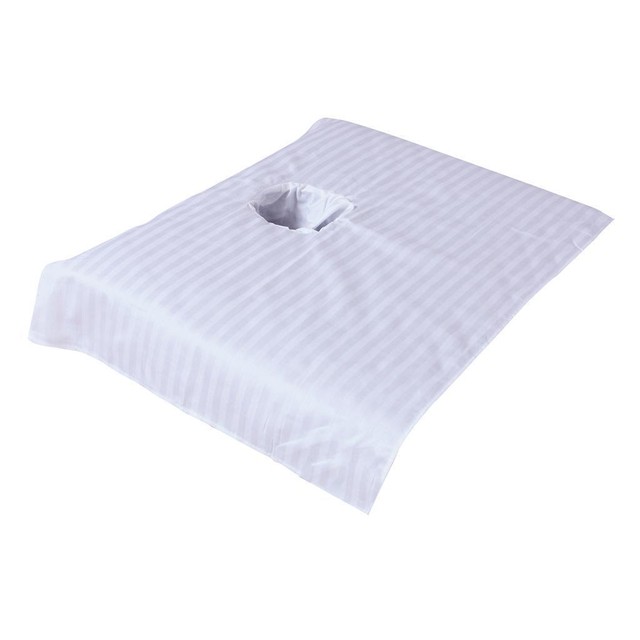 Massage Tabble Bed Face Hole Sheet Cover Strip Cosmetic 50x80cm White Massage Tabble Bed Face Hole Sheet Cover Strip Cosmetic 50x80cm White