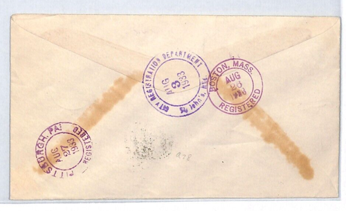NEWFOUNDLAND 1933 FDC *Sir Humphrey Gilbert* 2c 15c First Day Cover Reg'd XC89 - Picture 4 of 16