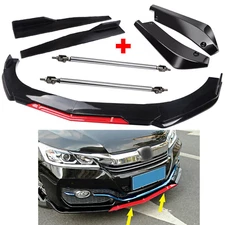 For Honda Accord Front Bumper Lip Splitter Spoiler Body Kit + Side Skirt D