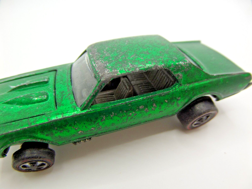 Vintage Hot Wheels Redline Custom Cougar Green Brown Int 1968 US CHIPPED LOOSE - Picture 14 of 15