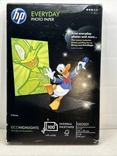 HP Everyday Photo Paper 100 sheet Universal Inkjet Glossy 4x6 Disney Picture NEW