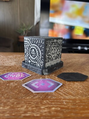 Merge Cube Augmented Reality Virtual Reality AR/VR Toy 2 3/4'' Cubed Black Silver