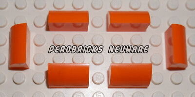 Lego Basic 6 x Bogen Schrägstein 1x2x1 orange #37352 NEUWARE