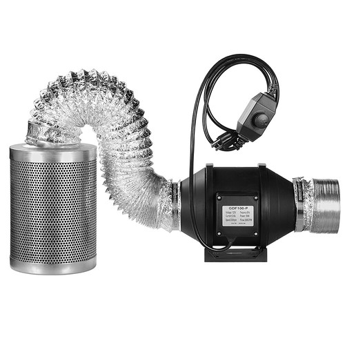 Filter Ducting with/ Fan & Temperature Grow Tent Complete Ventilation Combo Kit - Picture 2 of 12