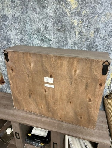 Rustic Wood 12 Compartment Cubby Box Wall Shelf 21 x 16 Antique Style - Picture 3 of 4
