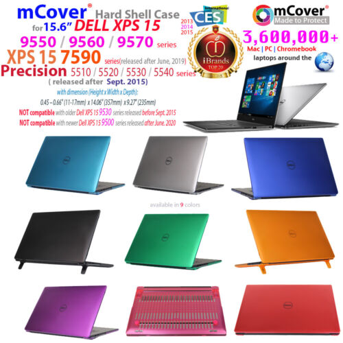 mCover® HARD Shell CASE for 15.6" Dell XPS 15 9550 9560 9570 Precision 5510 5540 - Picture 1 of 5