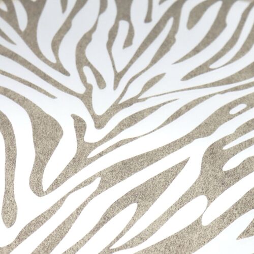 Silver Round Decor Zebra Home Kitchen Serving Drinks Candle Coffee Table Tray - Picture 7 of 11