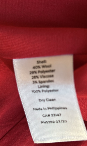 TALBOTS RED PLAID SLEEVELESS ROUND NECK SHEATH WOOL BLEND LINED DRESS SZ 4 NWT - 第 4/10 張圖片