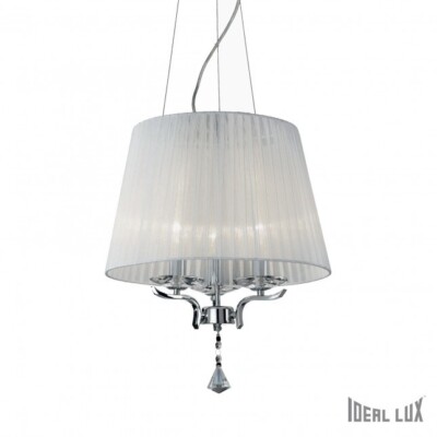 IDEAL LUX SUSPENS.D.40 3X40W E14 M.CHROME PARL.ORGANZA SILVER IDEALPEGASOSP3ARG
