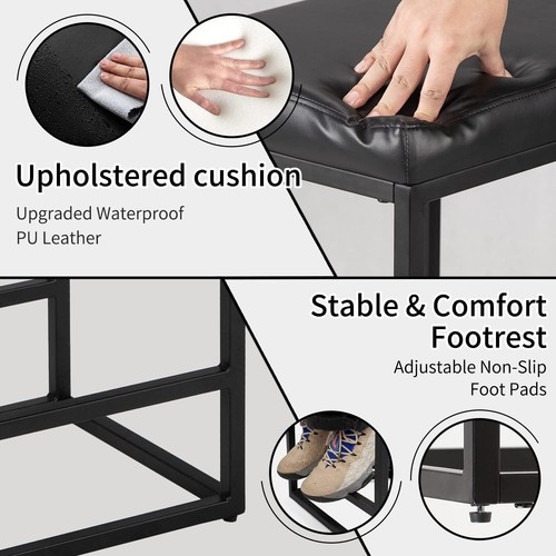 24''/30" Bar Stool 2sets Backless Counter Height PU Leather Bar Chairs mul-color - Picture 32 of 51