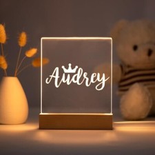 Personalized Night Light for Kids Girls Boys Customized Gifts for Baby Nursery