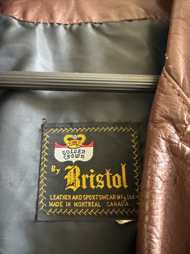 Vintage 1970’s Suburban BRISTOL Leather Brown Trench Streetwear Boho Retro Sz S - Picture 5 of 11