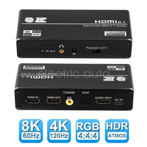 HDMI 2.1 Switch 8K 60Hz Audio Extractor Converter Splitter Switcher HDR10 - Picture 3 of 23