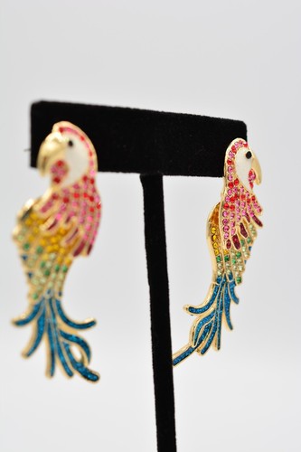 Pendientes de Loro Sugarfix Pájaro Tropical Estrás Cristal Destacado Nuevo BinA14 - Imagen 5 de 12