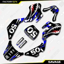 Gray & Blue Savage Camo Racing Graphics kit Fits 00-06 Suzuki JR50 JR 50 Decal