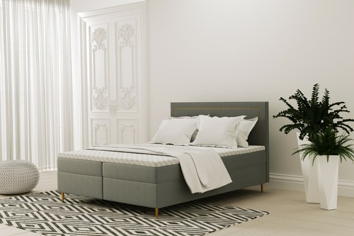 Boxspringbett GOLDEN Hotelbettzwei Bettkasten kontinentales Bett goldene Farbe - Bild 12 von 15